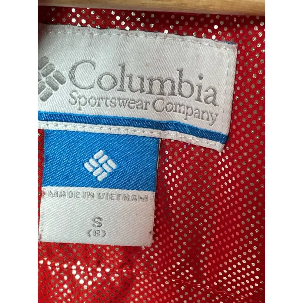 Columbia Boys Jacket Mighty Lite Lightweight Puffer Red Size Small 8 Omni Heat